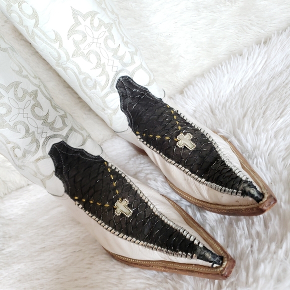 Vintage Mexican Western Boots 3x toe - Picture 2 of 15